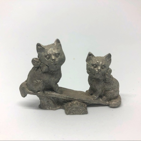 Pewter Cat Figurine - Picture 3 of 4